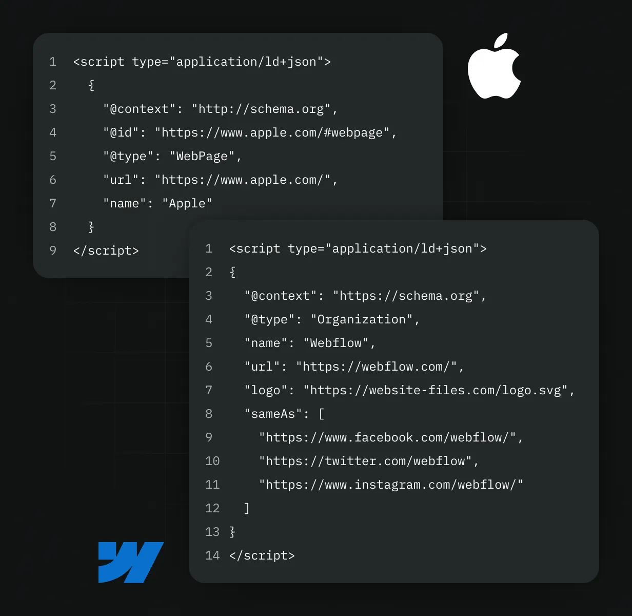 Used by major brands like Apple, Google, and Webflow