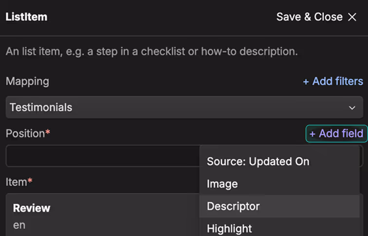 Fine-tune details in a pre-built form